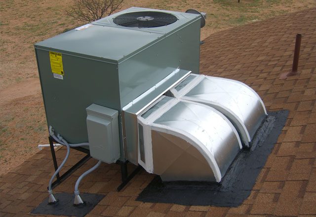 Rooftop air conditioner.